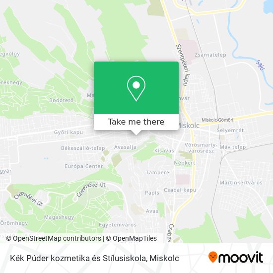 Kék Púder kozmetika és Stílusiskola map