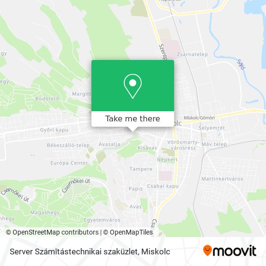 Server Számîtástechnikai szaküzlet map