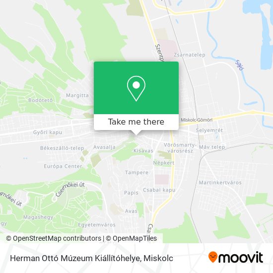 Herman Ottó Múzeum Kiállítóhelye map