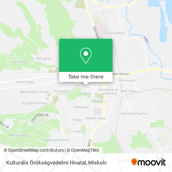 Kulturális Örökségvédelmi Hivatal map