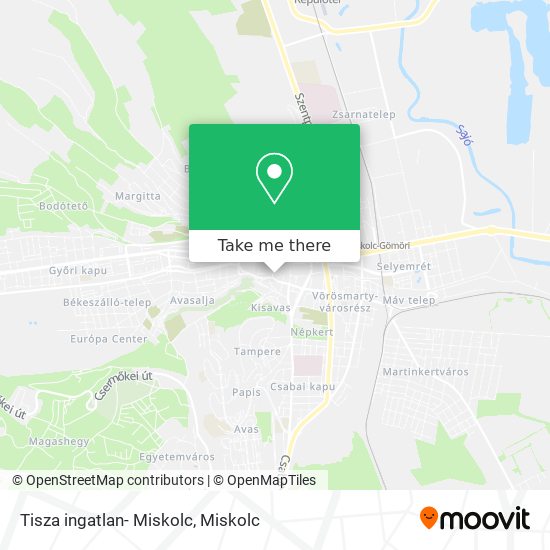 Tisza ingatlan- Miskolc map