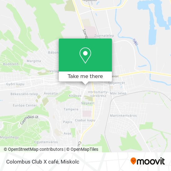 Colombus Club X café map