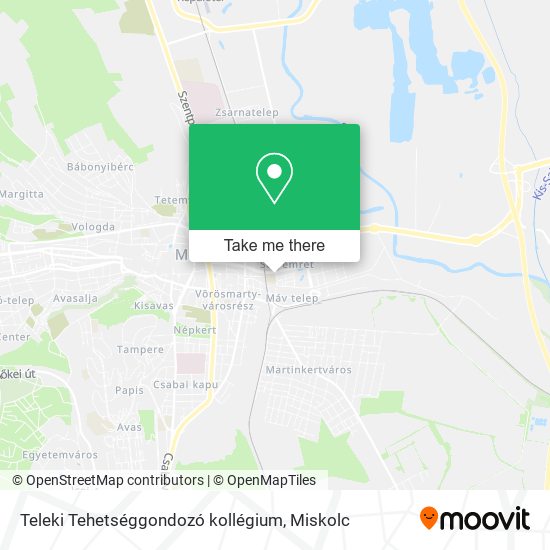 Teleki Tehetséggondozó kollégium map