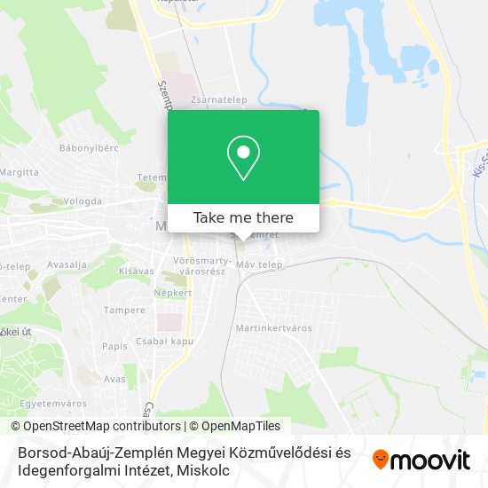 Borsod-Abaúj-Zemplén Megyei Közművelődési és Idegenforgalmi Intézet map