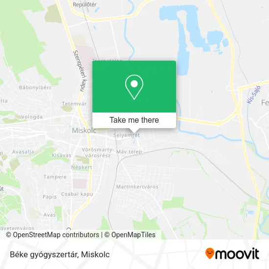 Béke gyógyszertár map