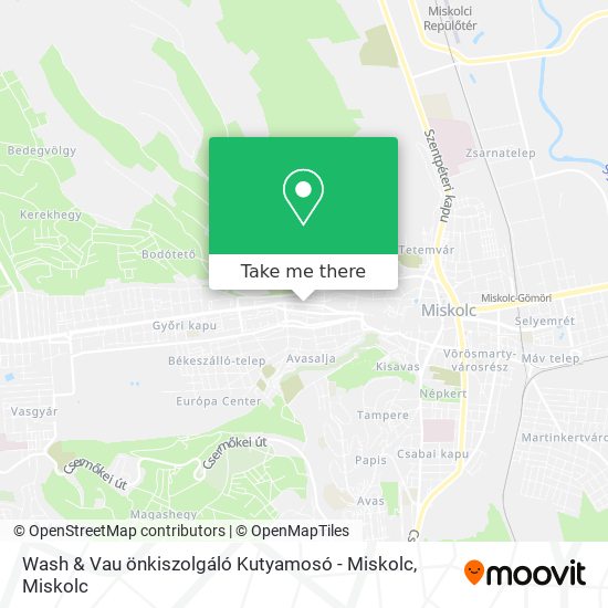 Wash & Vau önkiszolgáló Kutyamosó - Miskolc map