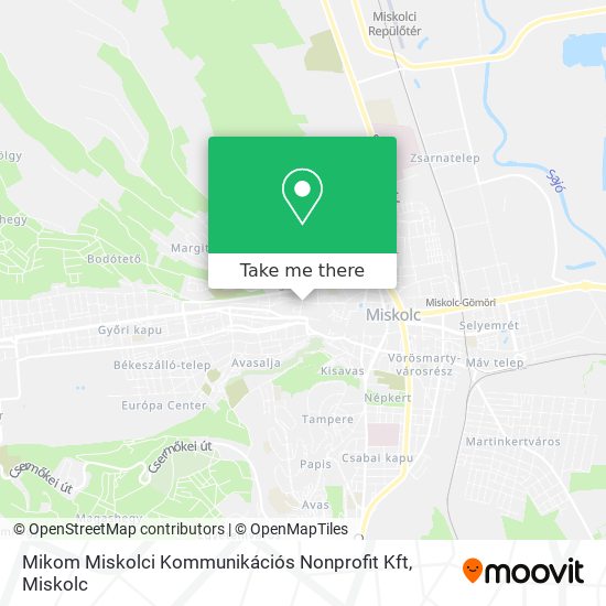 Mikom Miskolci Kommunikációs Nonprofit Kft map