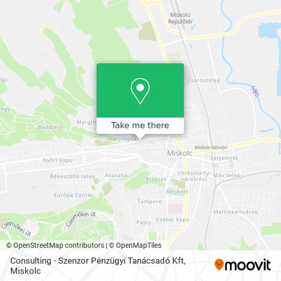 Consulting - Szenzor Pénzügyi Tanácsadó Kft map