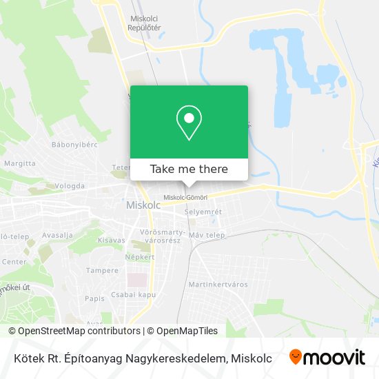 Kötek Rt. Építoanyag Nagykereskedelem map
