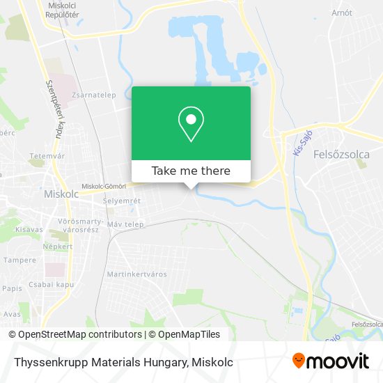 Thyssenkrupp Materials Hungary map