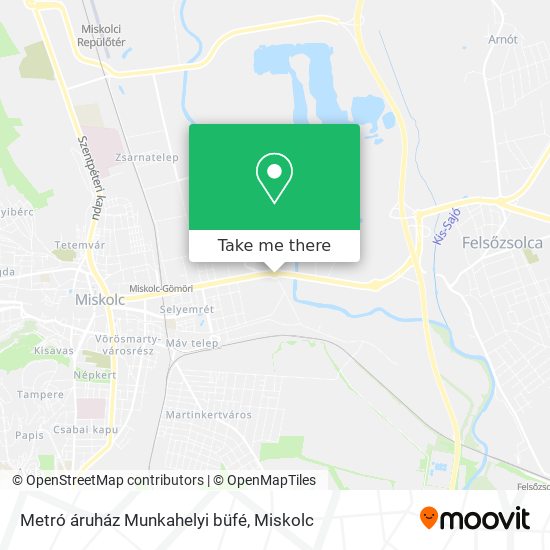 Metró áruház Munkahelyi büfé map