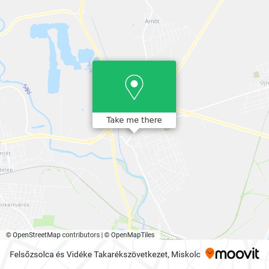 Felsőzsolca és Vidéke Takarékszövetkezet map