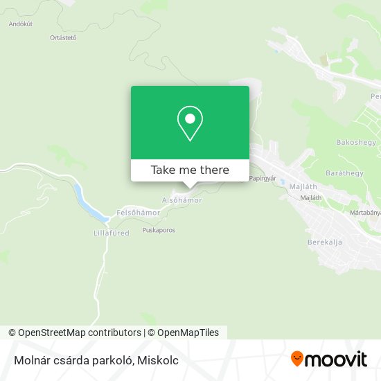 Molnár csárda parkoló map