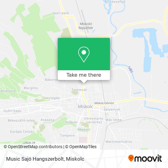 Music Sajó Hangszerbolt map