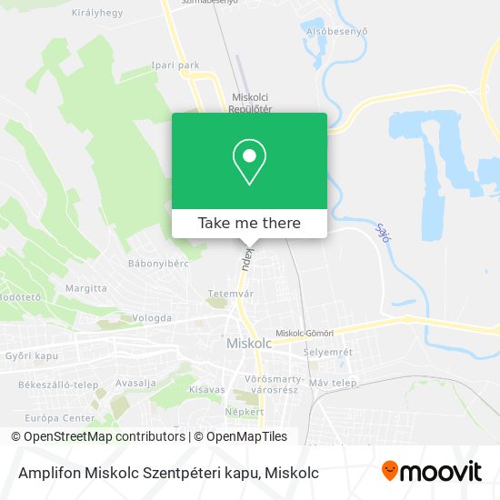 Amplifon Miskolc Szentpéteri kapu map