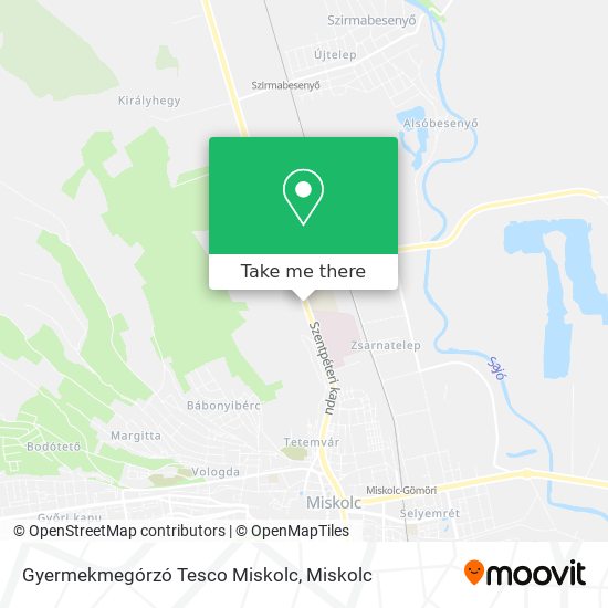 Gyermekmegórzó Tesco Miskolc map