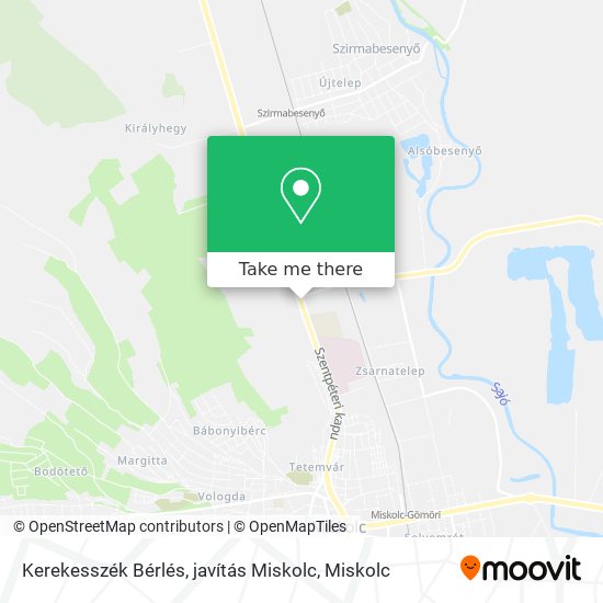 Kerekesszék Bérlés, javítás Miskolc map