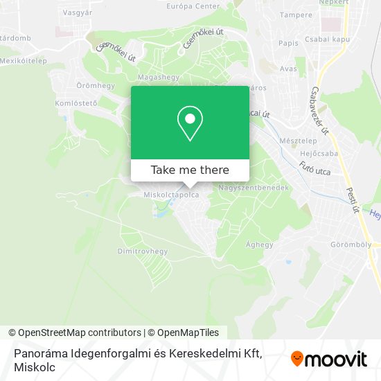 Panoráma Idegenforgalmi és Kereskedelmi Kft map