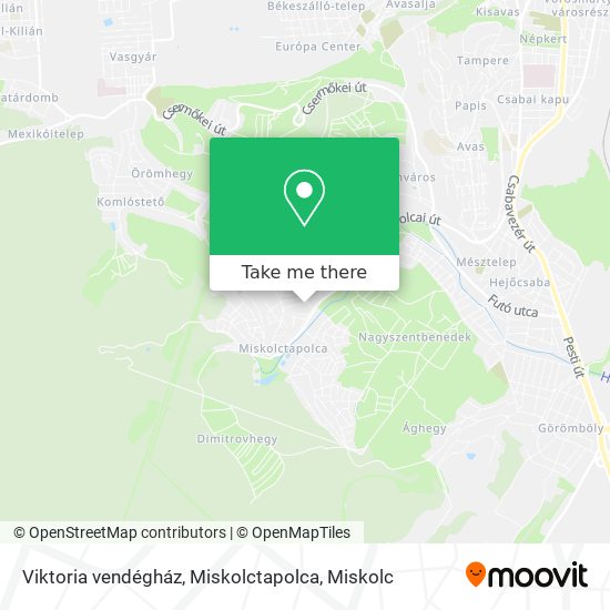 Viktoria vendégház, Miskolctapolca map