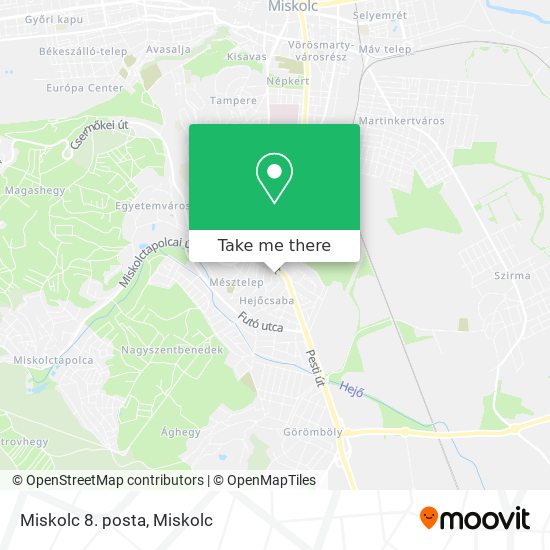 Miskolc 8. posta map