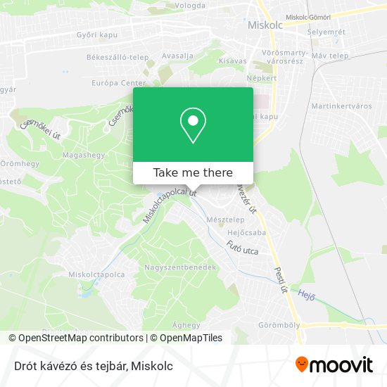 Drót kávézó és tejbár map