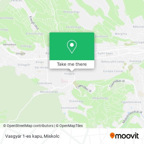 Vasgyár 1-es kapu map