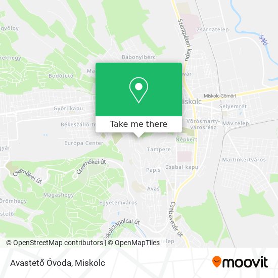 Avastető Óvoda map