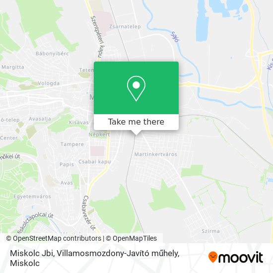 Miskolc Jbi, Villamosmozdony-Javító műhely map