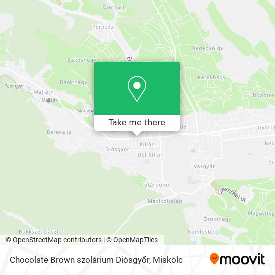 Chocolate Brown szolárium Diósgyőr map