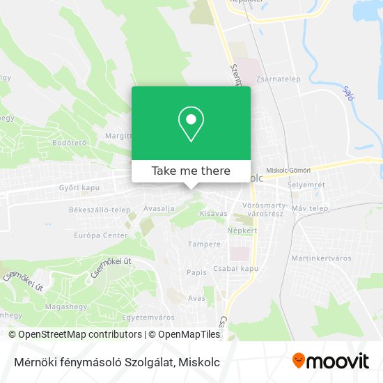 Mérnöki fénymásoló Szolgálat map