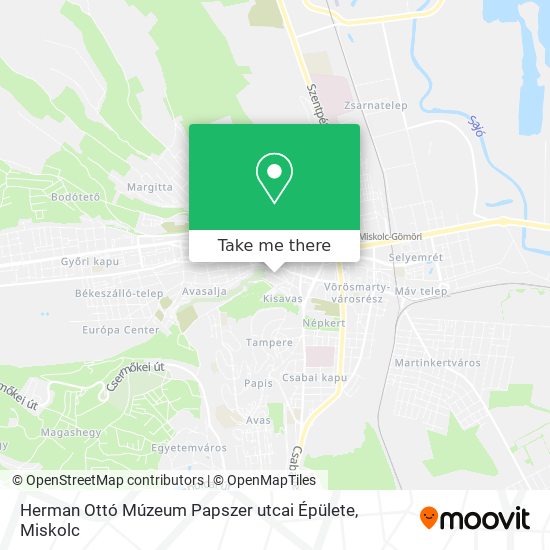 Herman Ottó Múzeum Papszer utcai Épülete map