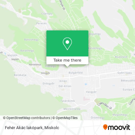 Fehér Akác lakópark map