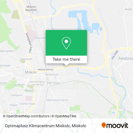 Optimaplusz Klímacentrum Miskolc map