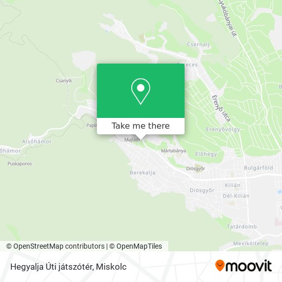 Hegyalja Úti játszótér map