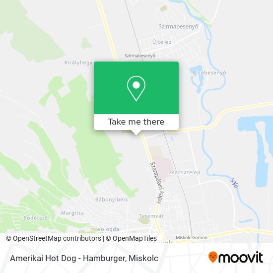 Amerikai Hot Dog - Hamburger map