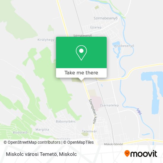 Miskolc városi Temetö map