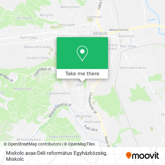 Miskolc avas-Déli református Egyházközség map