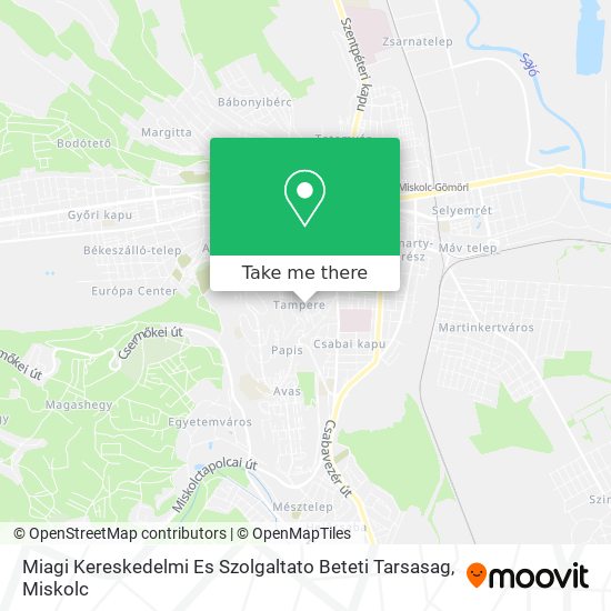 Miagi Kereskedelmi Es Szolgaltato Beteti Tarsasag map