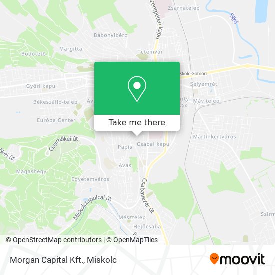 Morgan Capital Kft. map