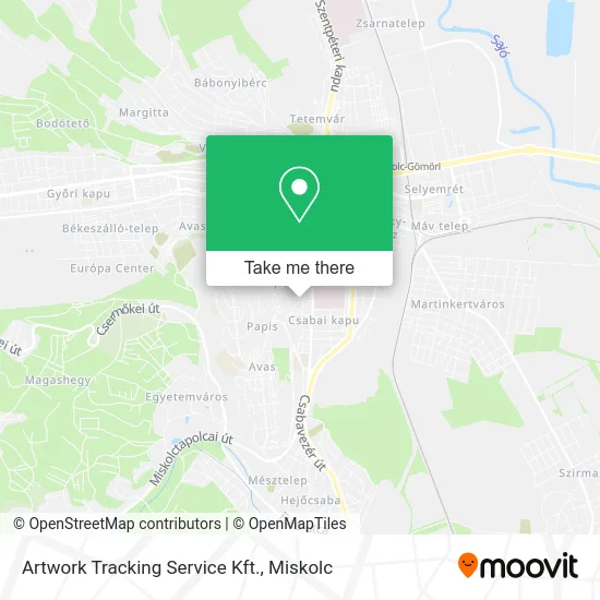 Artwork Tracking Service Kft. map