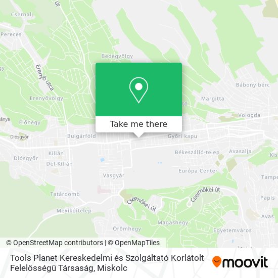 Tools Planet Kereskedelmi és Szolgáltató Korlátolt Felelösségü Társaság map