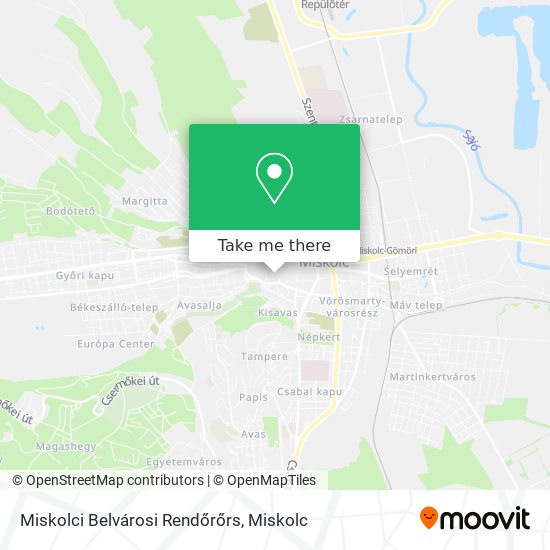 Miskolci Belvárosi Rendőrőrs map