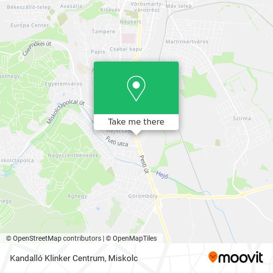 Kandalló Klinker Centrum map