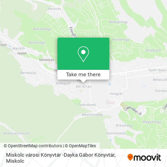 Miskolc városi Könyvtár -Dayka Gábor Könyvtár map