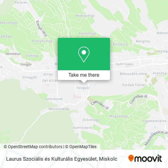 Laurus Szociális és Kulturális Egyesület map