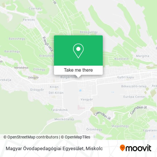 Magyar Óvodapedagógiai Egyesület map