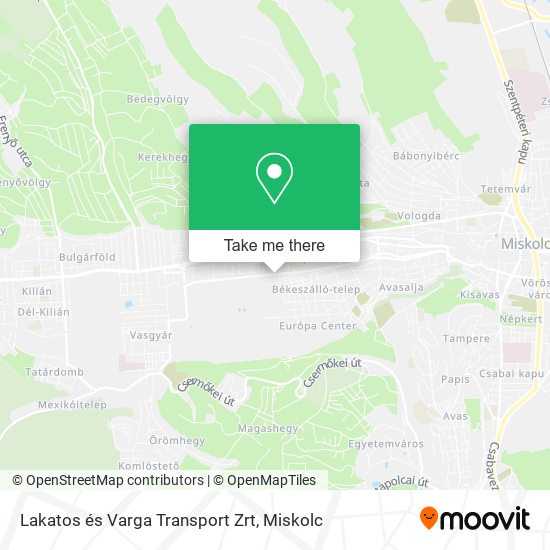 Lakatos és Varga Transport Zrt map