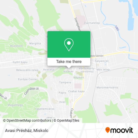 Avasi Présház map