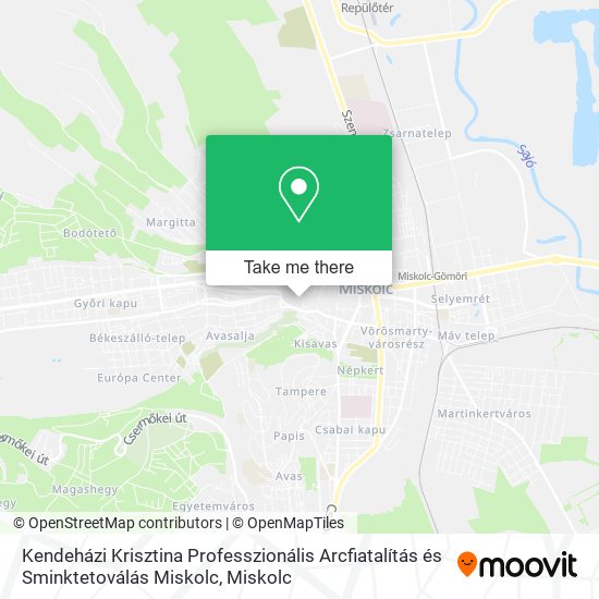 Kendeházi Krisztina Professzionális Arcfiatalítás és Sminktetoválás Miskolc map