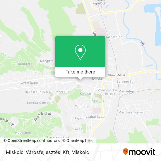 Miskolci Városfejlesztési Kft map